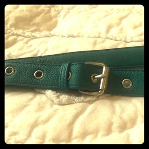 Teal Faux Leather Belt